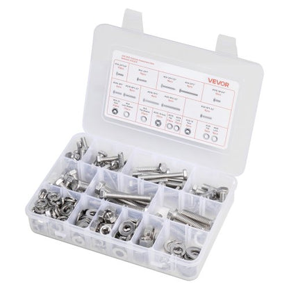 246 pieces mixed steel bolts and nuts for furniture