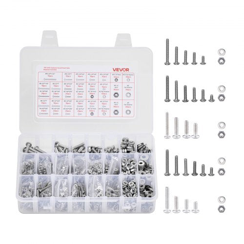 1110 pieces mixed pack stainless steel bolts and nuts for furniture
