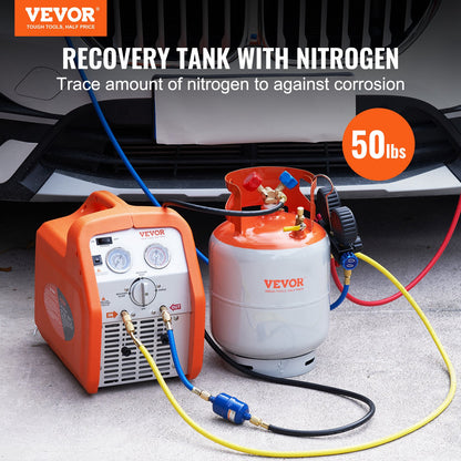 Köldmedieåtervinning Reclaim 50lb cylindertank 400 PSI vätska klassad Y-ventil