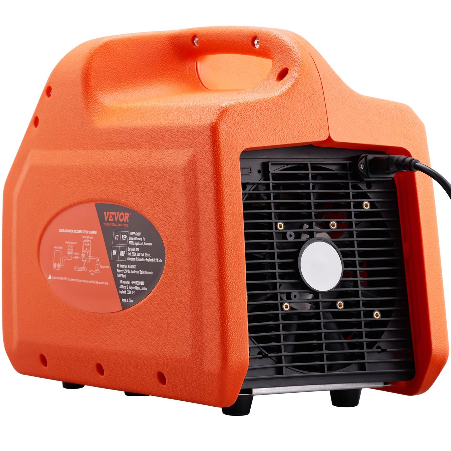 Portable 3/4 HP Refrigerant Refrigerant Machine - AC Recovery Machine with High Pressure Protection 220-240V 60Hz Recovery Machine HVAC for Vapor Liquid Refrigerant, Car Air Conditioning