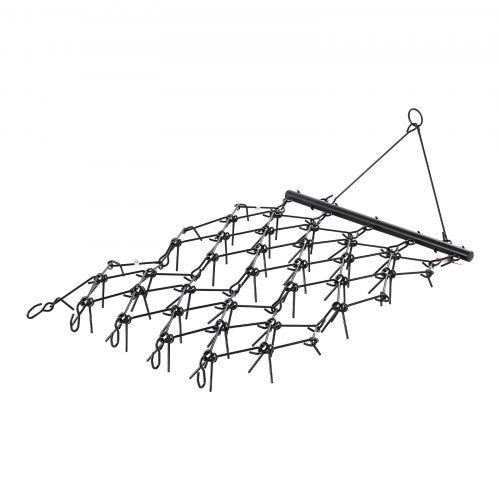 Drag Harrow 4 x 5.6 ft Chain Harrow ATV Lawn Rake for Landscape Leveling | EU