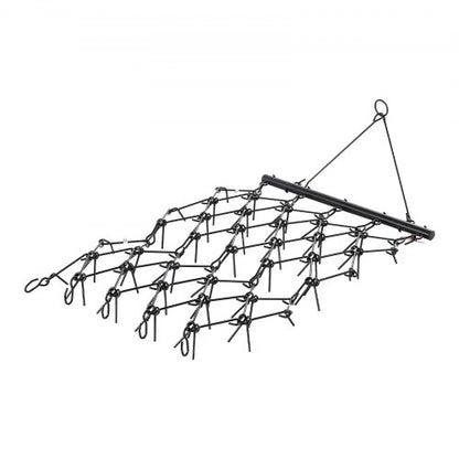 Drag Harrow 4 x 5.6 ft Chain Harrow ATV Lawn Rake for Landscape Leveling | EU