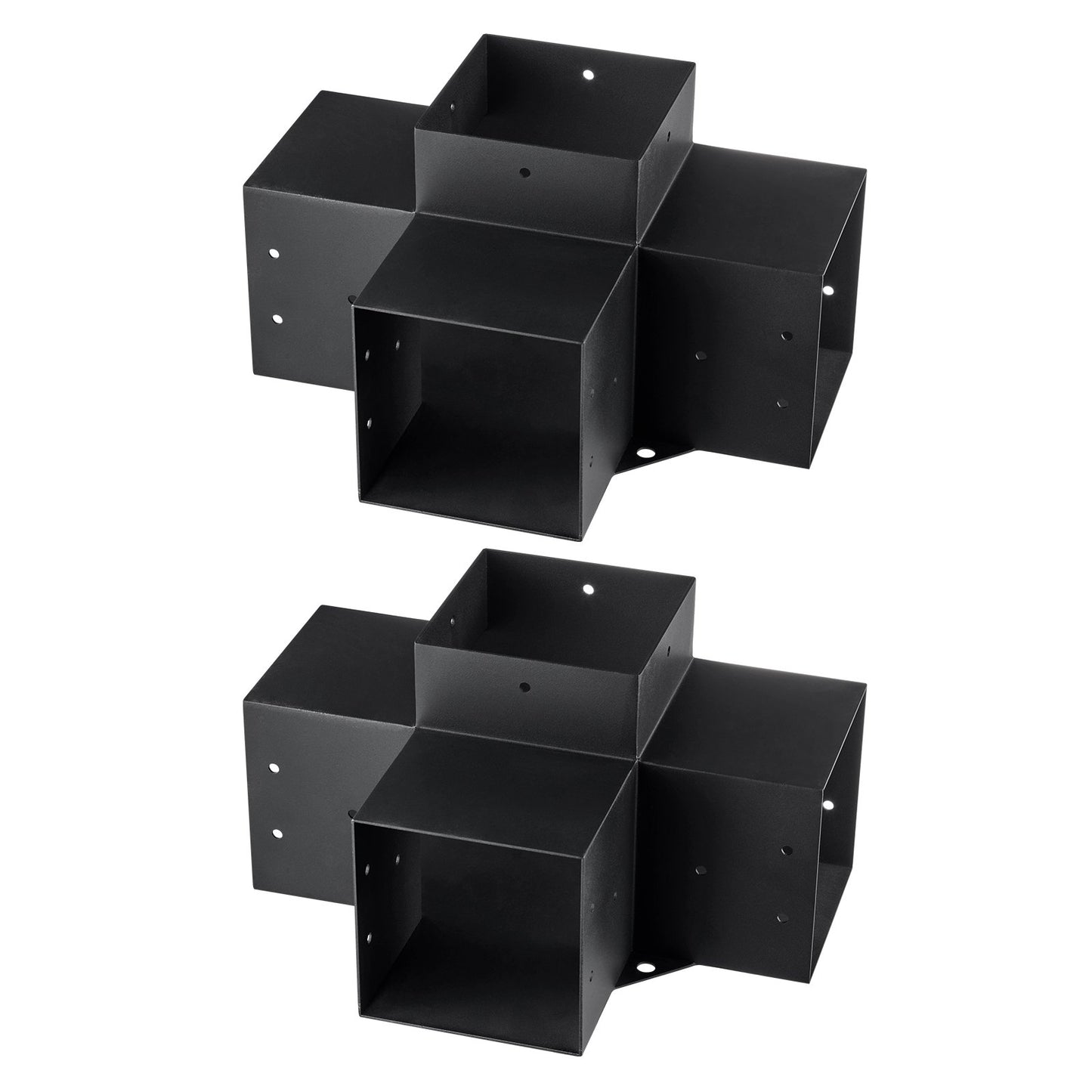 Pergola Bracket Kit 6''x6'', Inner Size 5.6"x5.6 2pcs 4-Way Heavy Duty Corner Bracket Woodworks DIY Post Base Kit, Easy Installation Wood Beams for Gazebos, Patio Pergolas, Log Cabin Outdoor Pergola