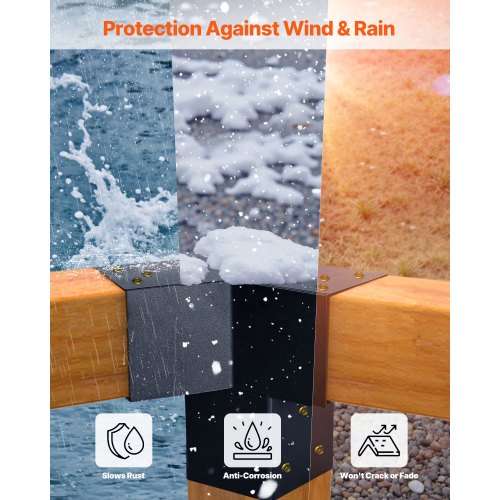 4x4 Inch Pergola Bracket Kit Inner 3.5x3.5 3 and 4 Way Brackets for Pavilion | EU