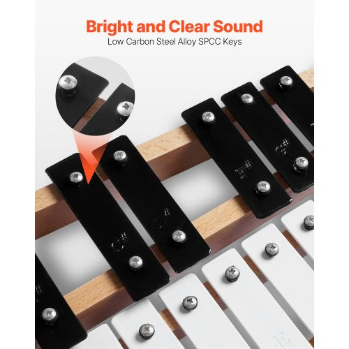 Klockspel Xylofon, 27 Noter, Professionellt Xylofon Slagverksinstrument, Med Metalltangenter, Inkluderar 4 Hammaror, Bärväska, Nybörjarinstrument För Vuxna Och Barn Musikundervisning |  EU