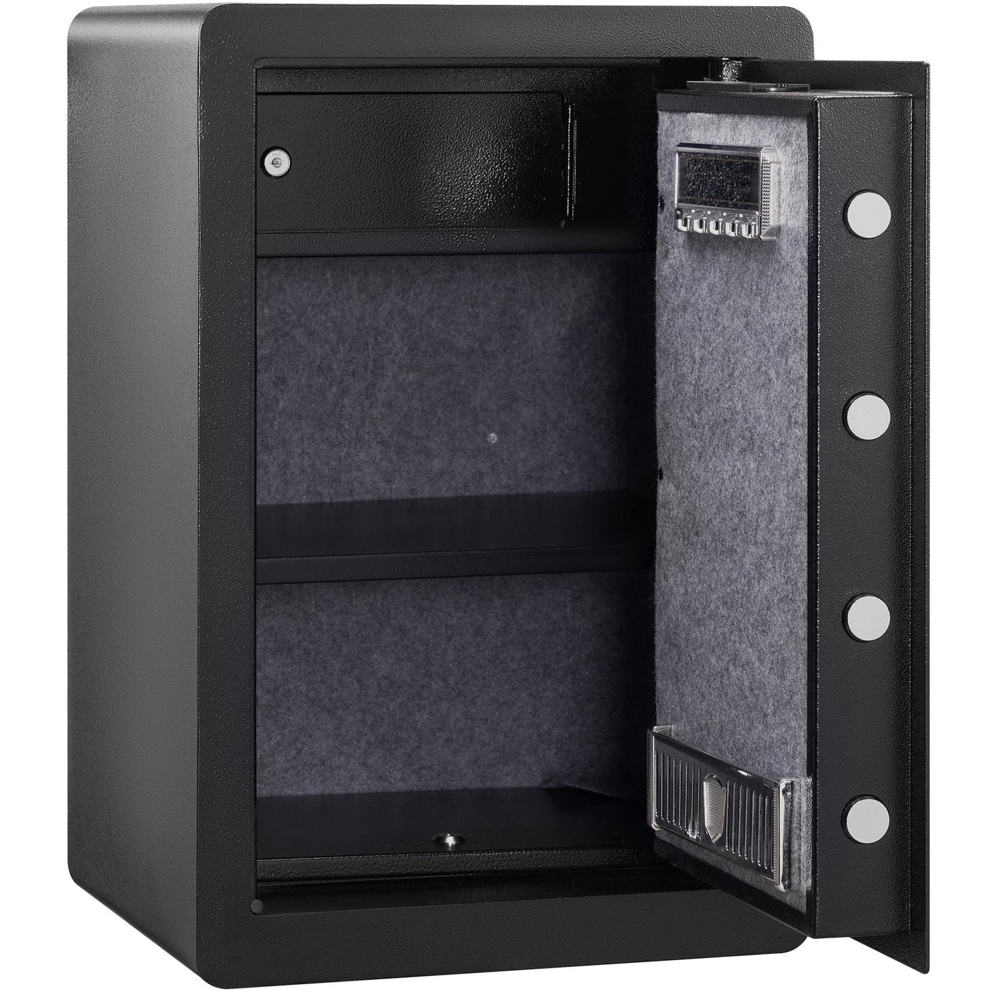 Safe, 2.2 Cubic Feet Home Safe, Steel Security Cabinet with Fingerprint, Digital Keypad and 2 Keys, Cabinet Locker with Large Fireproof Case, Protect Cash, Gold, Jewelry, Documents, 15.8x13x23.6 inches