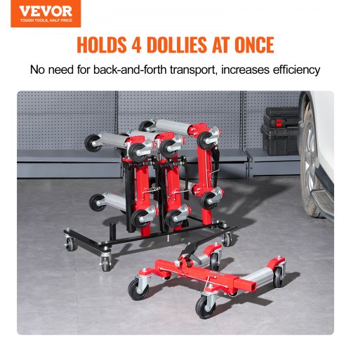Car Dolly Rack Hydraulisk Trolley Jack Stativ Organizer 4-Dolly Kapacitet |  EU