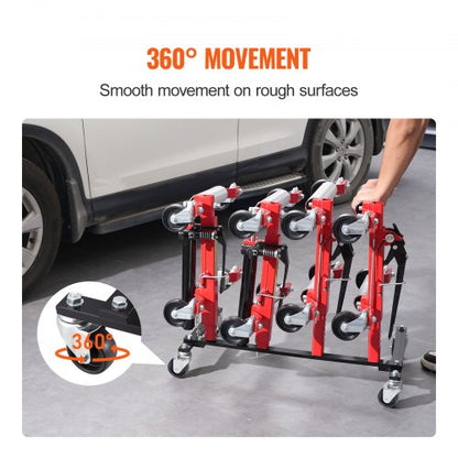 Car Dolly Rack Hydraulisk Trolley Jack Stativ Organizer 4-Dolly Kapacitet |  EU