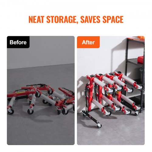 Car Dolly Rack Hydraulisk Trolley Jack Stativ Organizer 4-Dolly Kapacitet |  EU