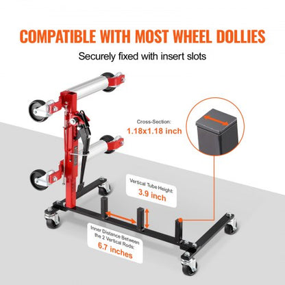 Car Dolly Rack Hydraulisk Trolley Jack Stativ Organizer 4-Dolly Kapacitet |  EU