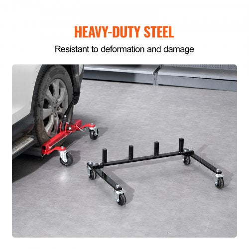 Car Dolly Rack Hydraulisk Trolley Jack Stativ Organizer 4-Dolly Kapacitet |  EU