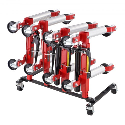 Car Dolly Rack Hydraulisk Trolley Jack Stativ Organizer 4-Dolly Kapacitet |  EU