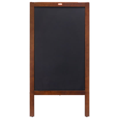 Kreidetafel-Schild mit A-Rahmen, doppelseitige Gehwegschilder, freistehende Vintage-Holztafel mit Kreide und magnetischem Radiergummi, rustikale braune Sandwichtafel für den Außenbereich, 50,8 x 101,6 cm, für Küche, Zuhause, Hochzeit