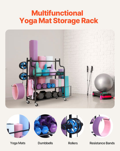 Home Gym Träningsutrustning Organizer Yogamatta Förvaring Viktställ Hantel