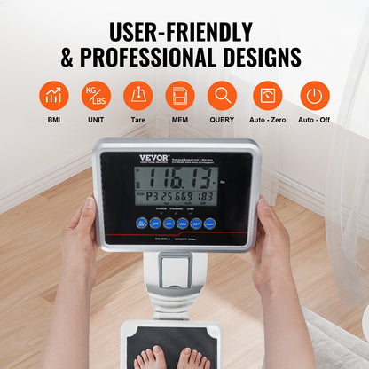 Medical Digital Våg Professionell Läkare Våg för Vikt Höjd 500LB