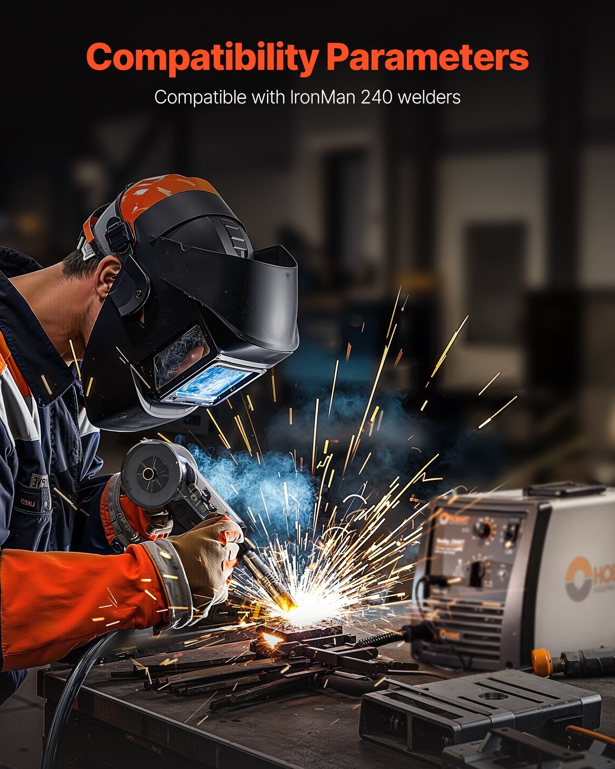 200Amp Coil Gun with 20FT Cable Compatible with Hobart lronMan 240 Welder