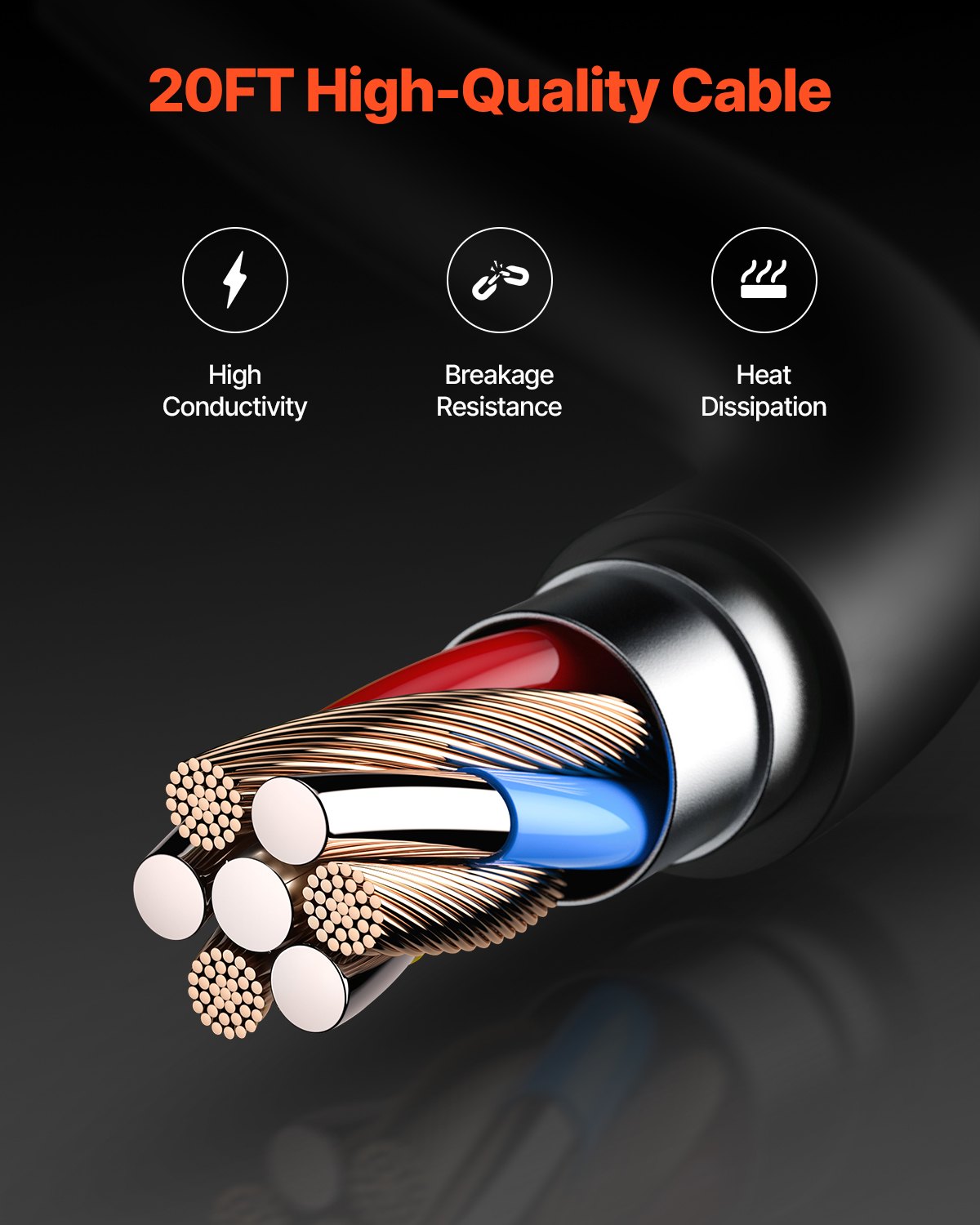 200Amp Coil Gun with 20FT Cable Compatible with Hobart lronMan 240 Welder