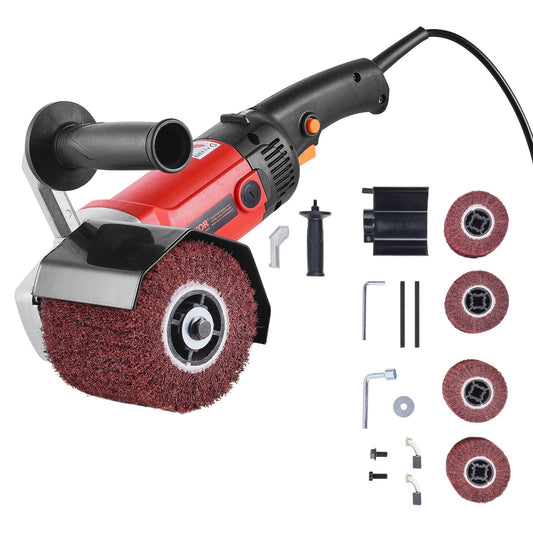 Polerande polermaskin 1200W 6-växlad elektrisk metallpolerare 4 hjul