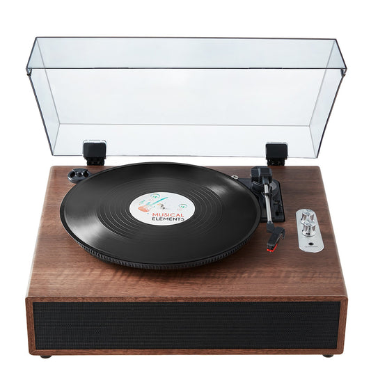 Bluetooth vinylskivspelare 3-växlad banddriven skivspelare 10W högtalare