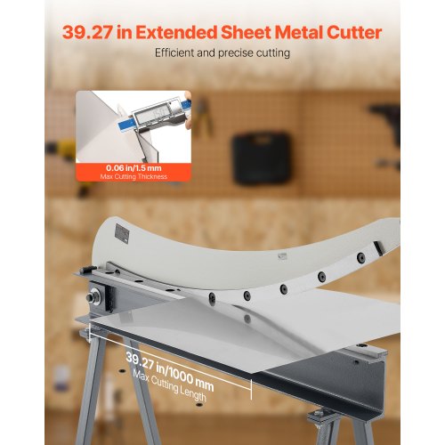 Giljotinsax, 1000 mm bäddbredd bänkskärare, manuell handplåtsax för metallplåtbearbetning, med Q235-material, hög precision, stativ, för kretskort, aluminium, stål, koppar, plast |  EU