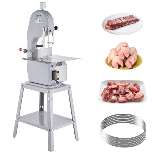 1500W Commercial Electric Meat Band Saw Stainless Steel Bone Saw Machine | EU