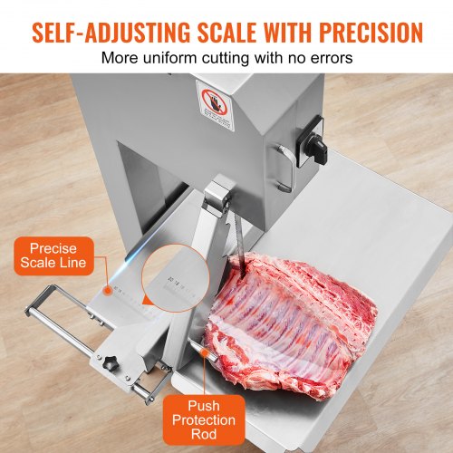 2200W Commercial Electric Meat Band Saw Stainless Steel Bone Saw Machine | EU