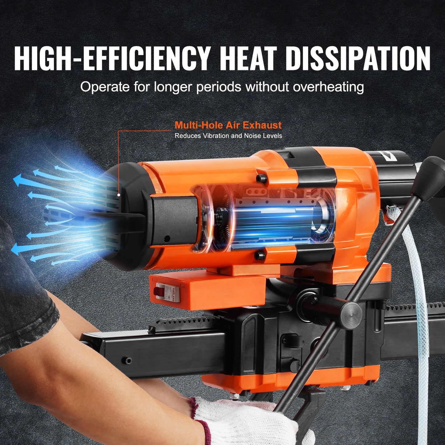 Kernbohrmaschine 0,8-11,8 Zoll Durchmesser 3500W Diamantkernbohranlage mit Ständer