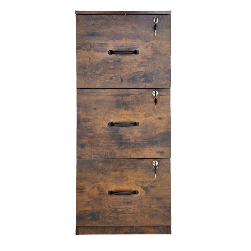 3-drawer filing cabinet vertical filing cabinet with lock for home office | EU