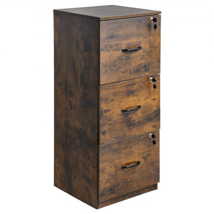 3-drawer filing cabinet vertical filing cabinet with lock for home office | EU