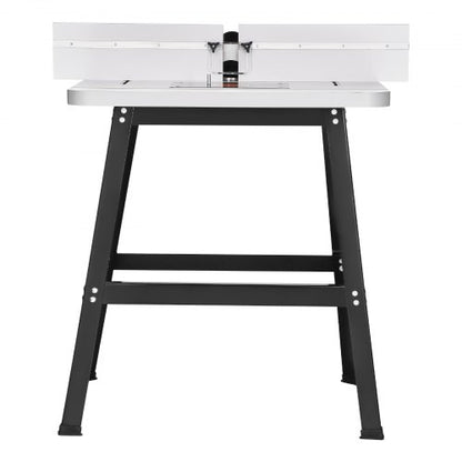 Bänkmonterat fräsbord 89x61 cm med staket i MDF-topp, dammuppsamlingsport