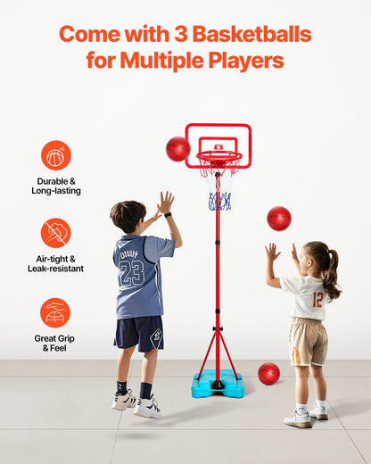 Kids Basketball Hoop Height Adjustable Portable Basketball Court for Children