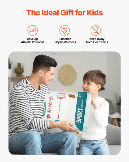 Kids Basketball Hoop Height Adjustable Portable Basketball Court for Children