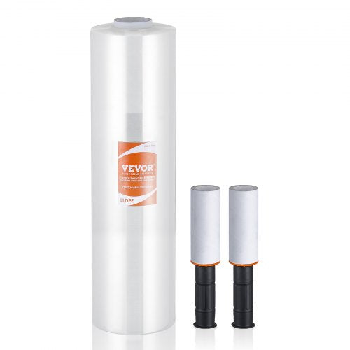 Stretchfilm, 15 tum x 1200 fot, 1 paket, 80 Gauge Industriell styrka Klar Slitstark Stretch Wrap Roll, Heavy Duty Krympfilm Stretch Wrap med handtag för pallinpackning Transport Flytta |  EU