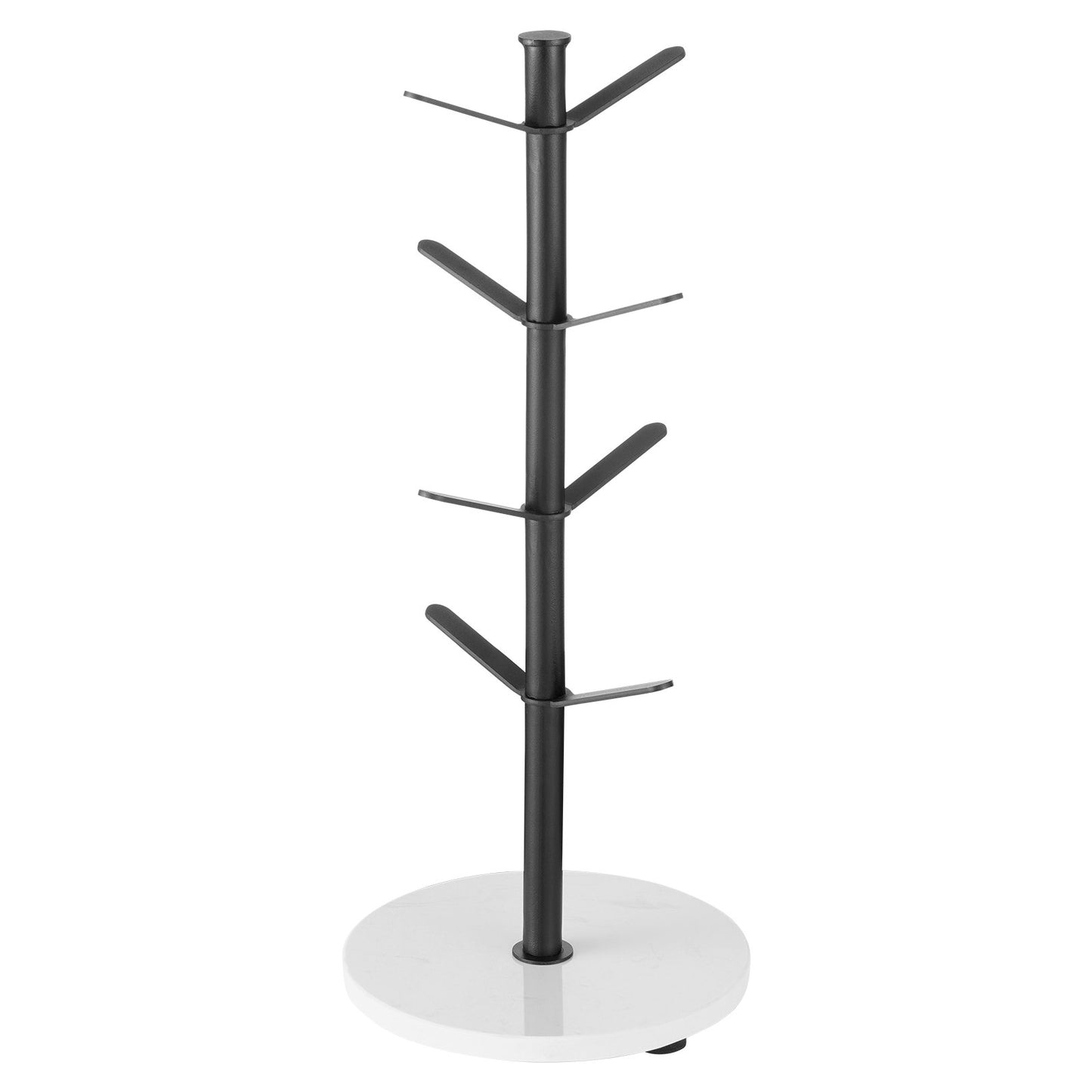 Cup Holder Tree with Marble Base 8 Hooks Cup Tree Stand for Countertop Kitchen