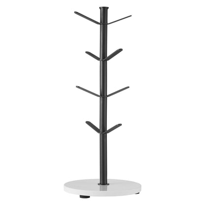 Cup Holder Tree with Marble Base 8 Hooks Cup Tree Stand for Countertop Kitchen
