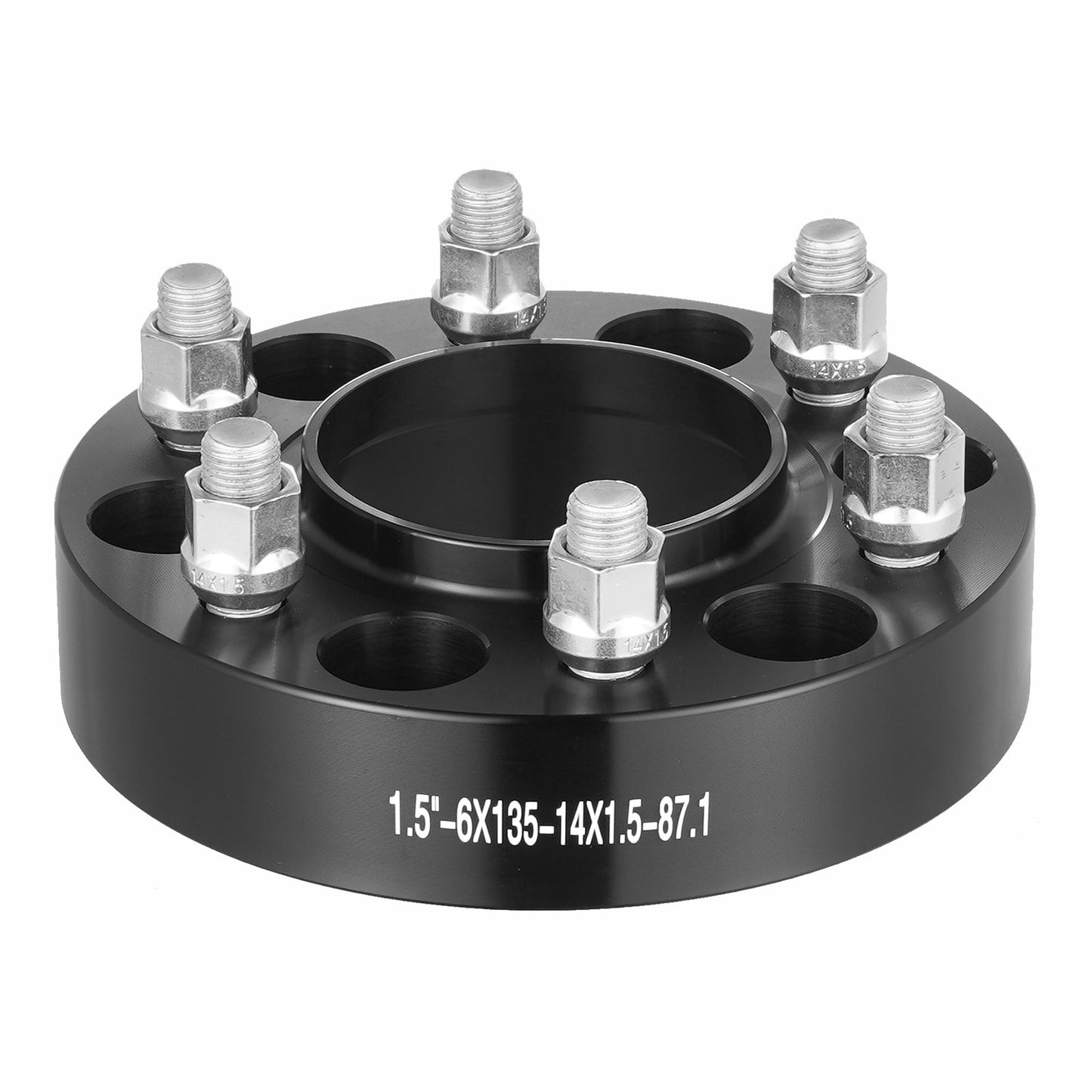 1,5" 6"x5,3" Hjulavståndsbrickor Hjuladaptrar 6 kuggar smidda distanser 4 ST Svart