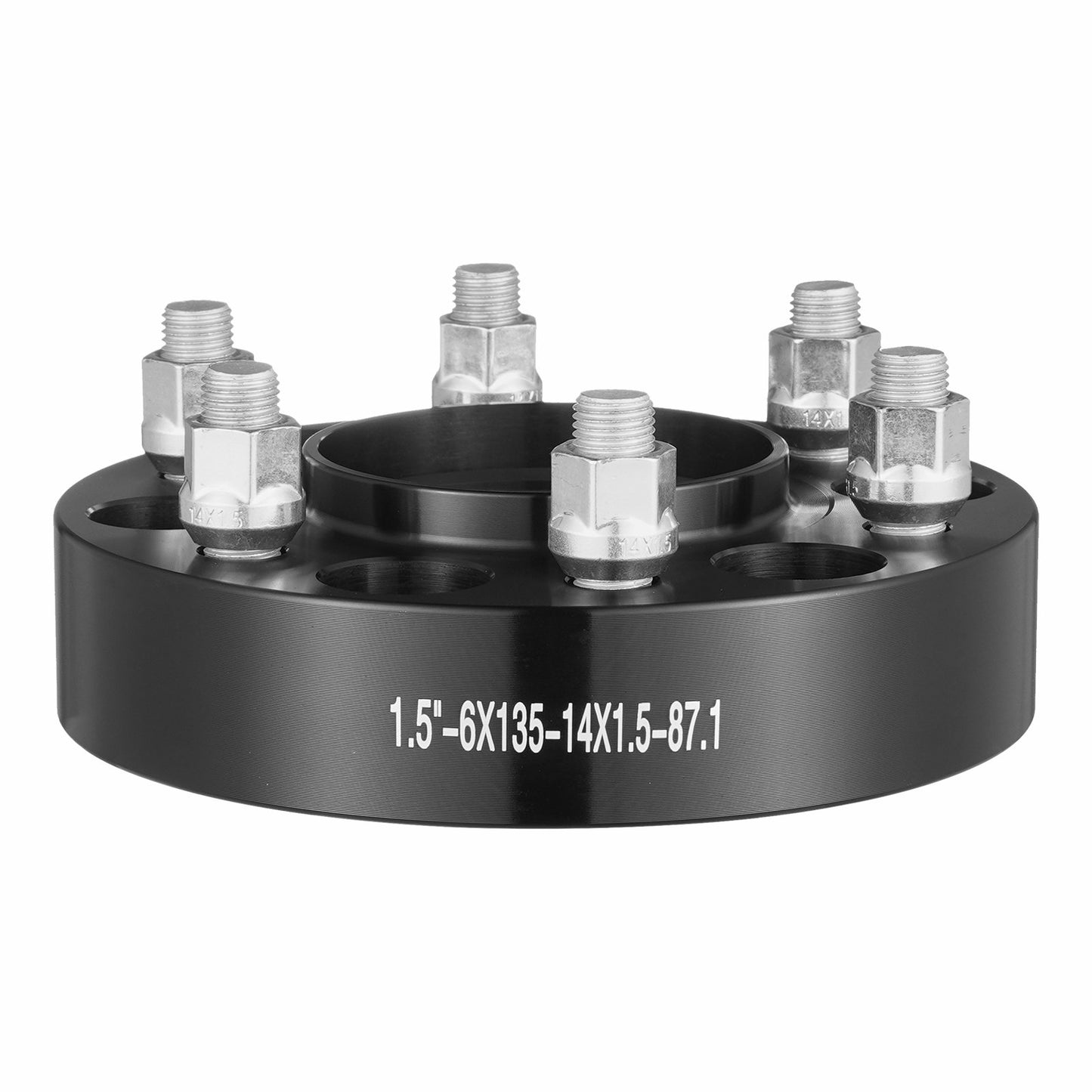 1,5" 6"x5,3" Hjulavståndsbrickor Hjuladaptrar 6 kuggar smidda distanser 4 ST Svart