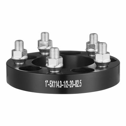 1" 5"x4.5" Wheel Spacers Wheel Adapters 5 Prong Forged Spacers 4 PCS Black
