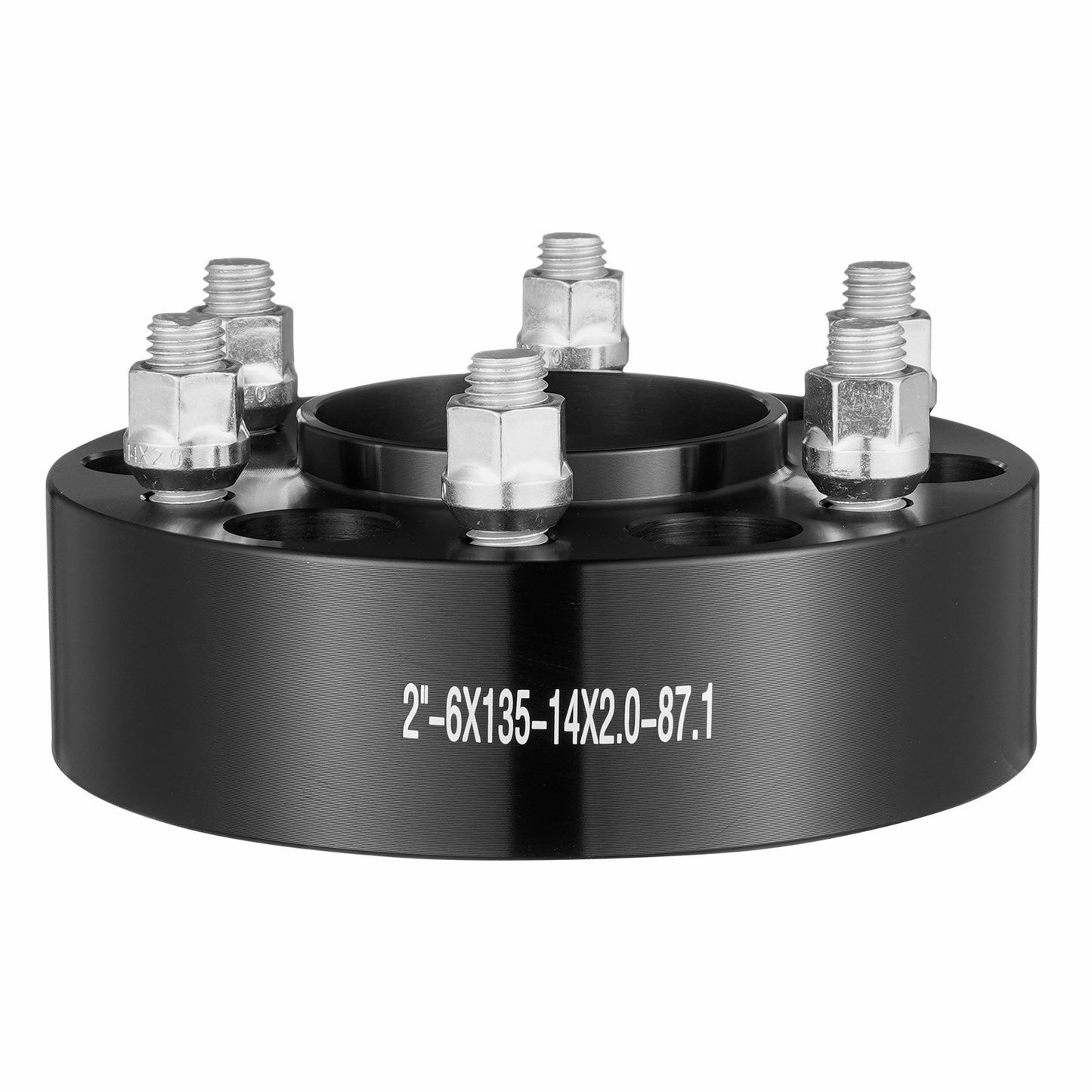 2" 6"x5.3" Wheel Spacers Wheel Adapters 6 Teeth Forged Spacers 4 PCS Black