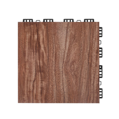 Gym Flooring Set 9 PCS Interlocking PP+PVC Puzzle Rubber Tiles