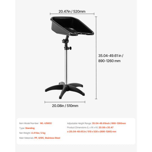 Bärbar Schamposkål, Schampovask med Justerbar Höjd och Vinkel, Salong Hårtvättsvask med Avloppsslang och Stjärnformad Stödbas för Barbershop Beauty Spa Center Hemmabruk |  EU