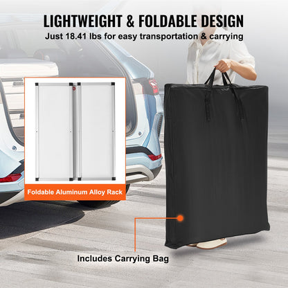 Portable Tradeshow Podium-bord, 30,91" x 14,96" x 71,46", Display Utställningsbänk monter Mässa med vägg, hopfällbar kampanj Retail Bar-bord Pop Up Podium med förvaringsställ/bärväska