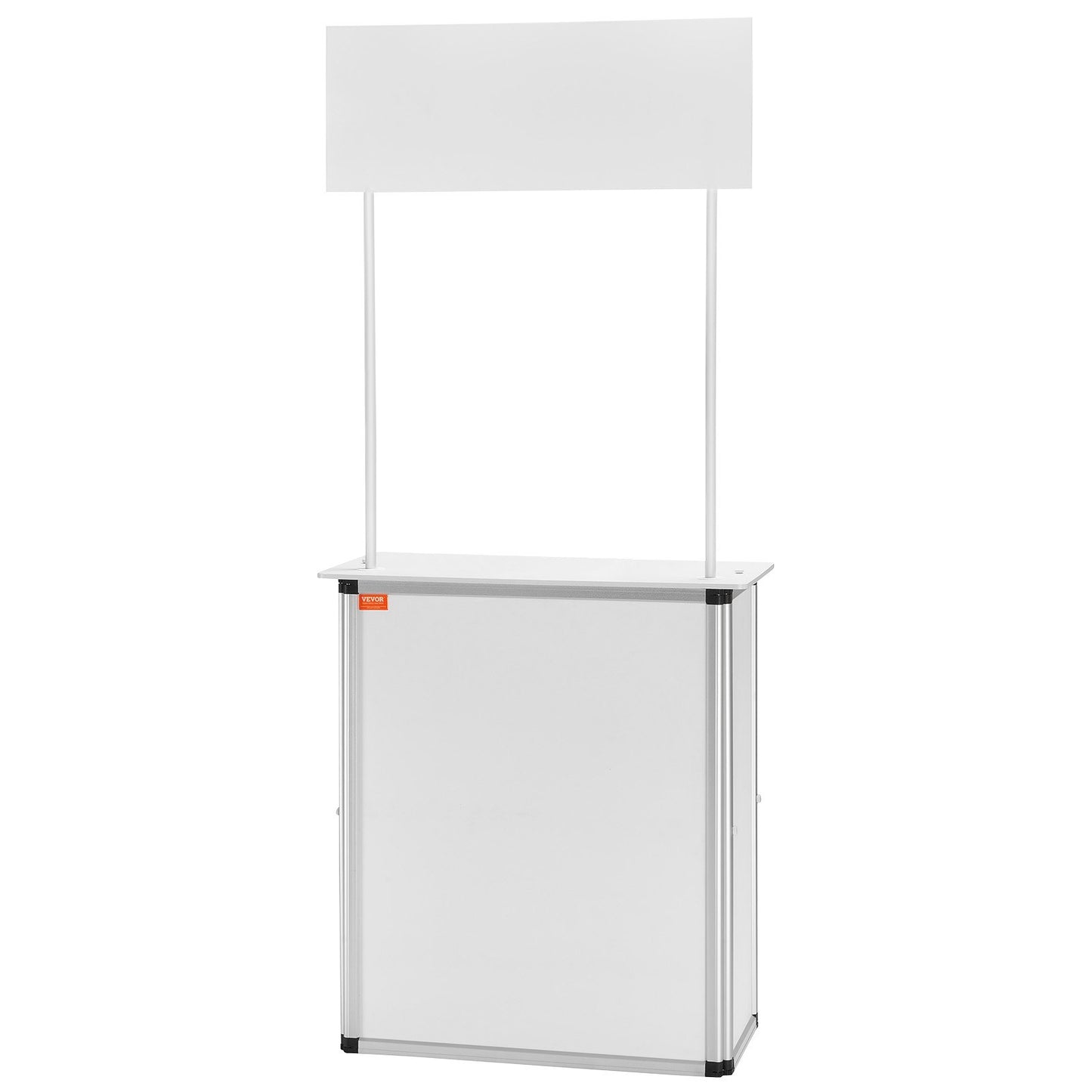 Portable Tradeshow Podium-bord, 30,91" x 14,96" x 71,46", Display Utställningsbänk monter Mässa med vägg, hopfällbar kampanj Retail Bar-bord Pop Up Podium med förvaringsställ/bärväska