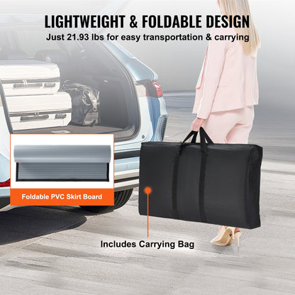 Portable Tradeshow Podium-bord, 35,43" x 19,29" x 37,01", Display Utställningsbänk monter Mässa med vägg, hopfällbar kampanj Retail Bar-bord Pop Up Podium-disk med bärväska