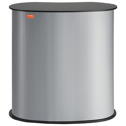 Portable Tradeshow Podium-bord, 35,43" x 19,29" x 37,01", Display Utställningsbänk monter Mässa med vägg, hopfällbar kampanj Retail Bar-bord Pop Up Podium-disk med bärväska