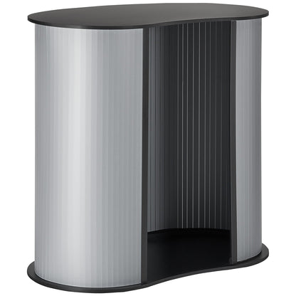 Portable Tradeshow Podium-bord, 35,43" x 19,29" x 37,01", Display Utställningsbänk monter Mässa med vägg, hopfällbar kampanj Retail Bar-bord Pop Up Podium-disk med bärväska