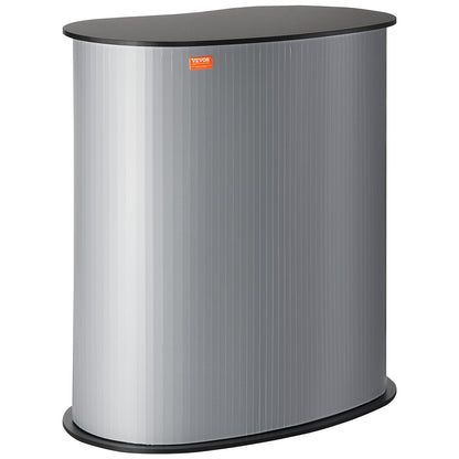 Portable Tradeshow Podium-bord, 35,43" x 19,29" x 37,01", Display Utställningsbänk monter Mässa med vägg, hopfällbar kampanj Retail Bar-bord Pop Up Podium-disk med bärväska