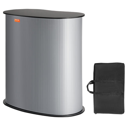 Portable Tradeshow Podium-bord, 35,43" x 19,29" x 37,01", Display Utställningsbänk monter Mässa med vägg, hopfällbar kampanj Retail Bar-bord Pop Up Podium-disk med bärväska
