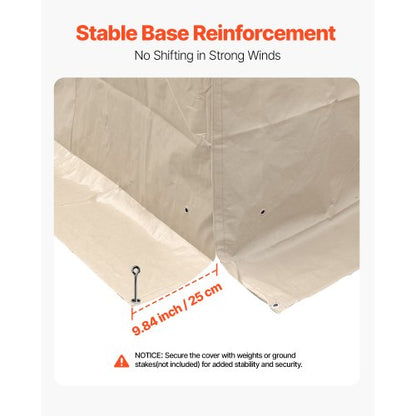 Vinterpaviljongöverdrag passar 3,07 x 3,67 m paviljonger med hård tak, allväderspaviljongöverdrag med sidoväggar och fönster, högdensitets PE-material, slutna förvaringsskydd, paviljonger ingår ej |  EU