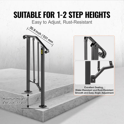 Handrail Bar #1 Fits 1-Step Matte Black